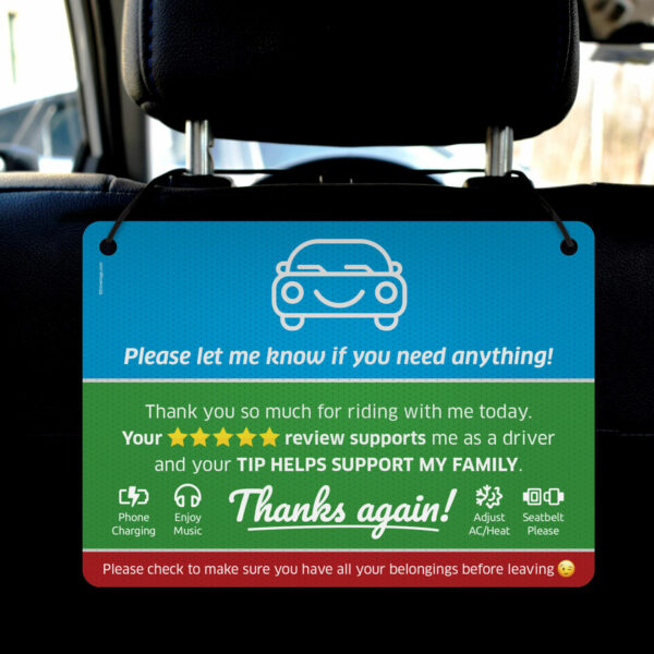 Rideshare Tip Signs