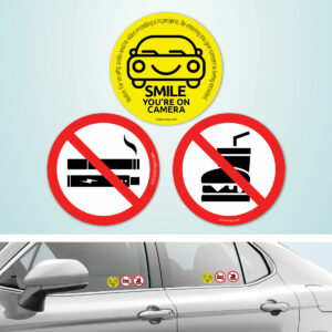 Rideshare Vehicle Policies Stickers