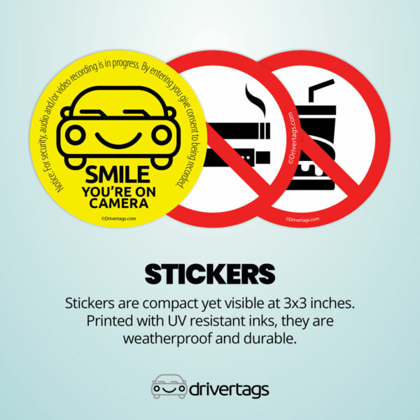 Rideshare Vehicle Policies Stickers